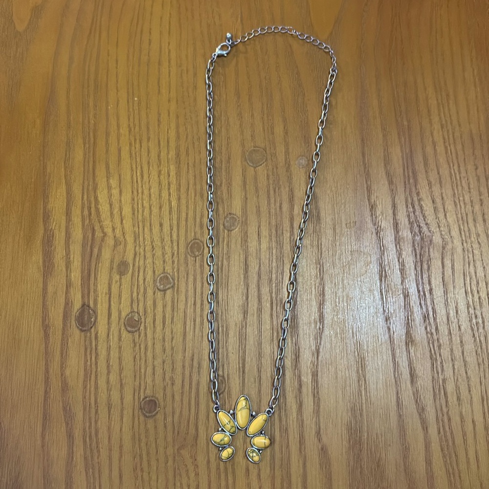 Yellow charm necklace